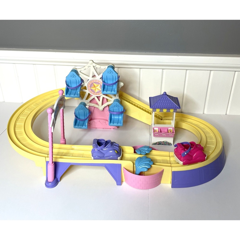 Vtg 2001 Barbie Doll Kelly Roller Kiddie Coaster Ferris Amusement Park Playset